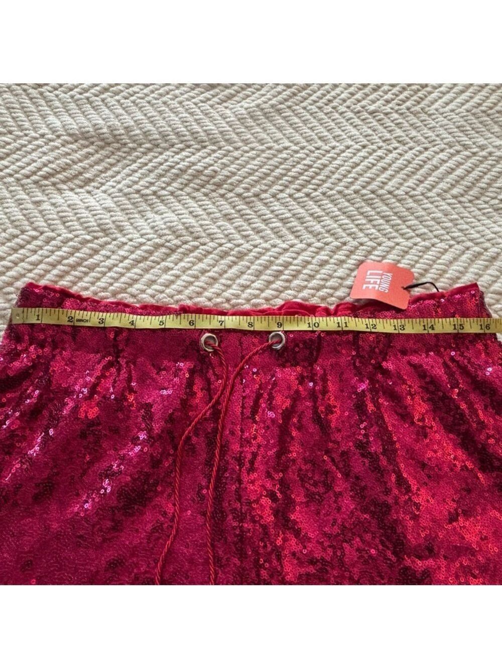 NEW- Sequined Shorts Women's XL - Picture 4 of 10